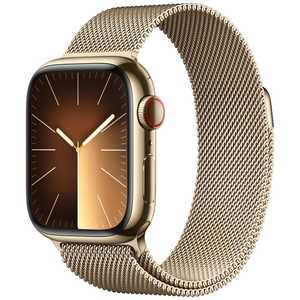 アップル Apple Watch Series 9(GPS ＋ Cellularモデル)- 41mmケースとゴールドミラネーゼループ ゴールドステンレススチール MRJ73JA