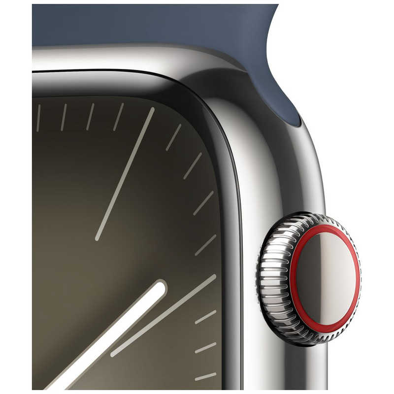 アップル アップル Apple Watch Series 9(GPS ＋ Cellularモデル)- 45mmケースとストームブルースポーツバンド - M/L シルバーステンレススチール MRMP3JA MRMP3JA