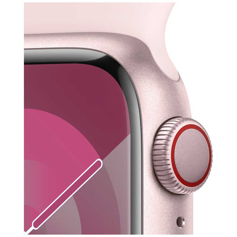 アップル アップル Apple Watch Series 9(GPS ＋ Cellularモデル)- 41mmケースとライトピンクスポーツバンド - S/M ピンクアルミニウム MRHY3JA MRHY3JA