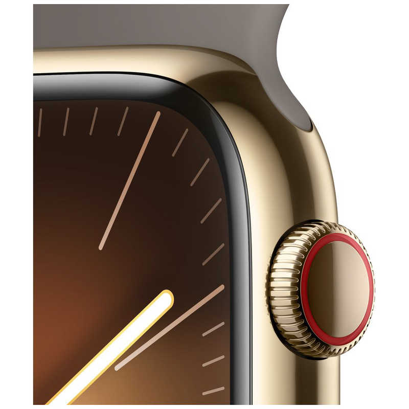 アップル アップル Apple Watch Series 9(GPS ＋ Cellularモデル)- 45mmケースとクレイスポーツバンド - S/M ゴールドステンレススチール MRMR3JA MRMR3JA