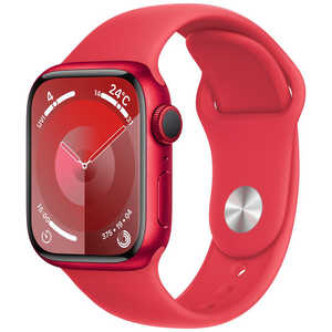 åץ Apple Watch Series 9(GPSǥ)- 41mm (PRODUCT)REDߥ˥ॱ(PRODUCT)REDݡĥХ - S/M MRXG3J/A