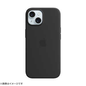 アップル MagSafe対応iPhone 15シリコーンケース - ブラック MT0J3FE/A