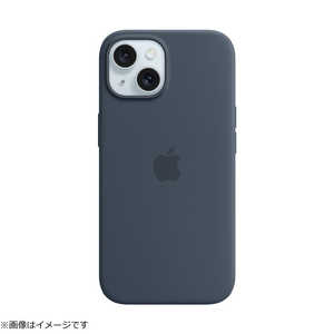 アップル MagSafe対応iPhone 15シリコーンケース - ストームブルー MT0N3FE/A