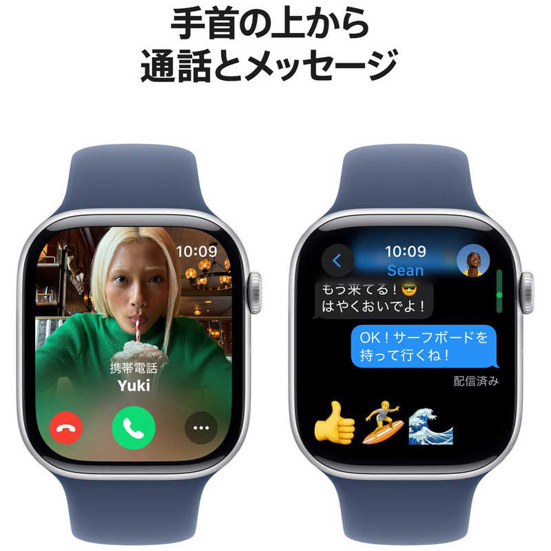 アップル アップル Apple Watch Series 10(GPSモデル)- 46mmシルバーアルミニウムケースとデニムスポーツバンド - M/L MWWM3JA MWWM3JA