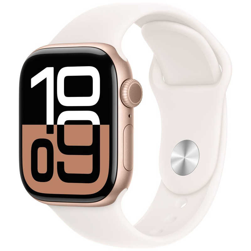 アップル アップル Apple Watch Series 10(GPS ＋ Cellularモデル)- 42mmローズゴールドアルミニウムケースとライトブラッシュスポーツバンド - S/M MWX93JA MWX93JA