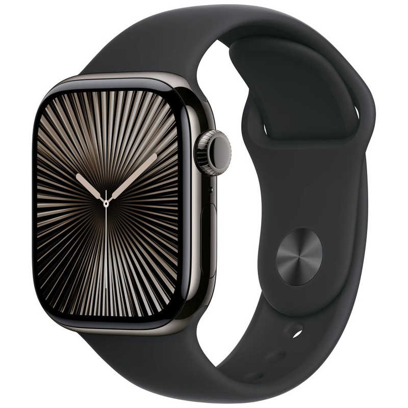 アップル アップル Apple Watch Series 10(GPS ＋ Cellularモデル)- 42mmスレートチタニウムケースとブラックスポーツバンド - M/L MWXH3JA MWXH3JA