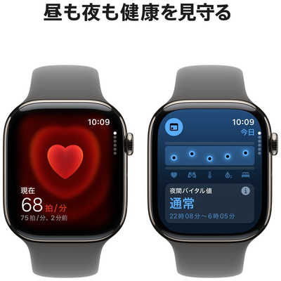 美品]AppleWatch ありがたく 10本体 ナチュラルチタン AppleCare加入 