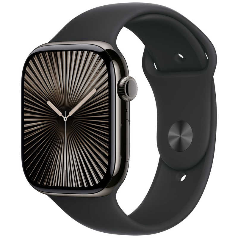 アップル アップル Apple Watch Series 10(GPS ＋ Cellularモデル)- 46mmスレートチタニウムケースとブラックスポーツバンド - M/L MWYE3JA MWYE3JA