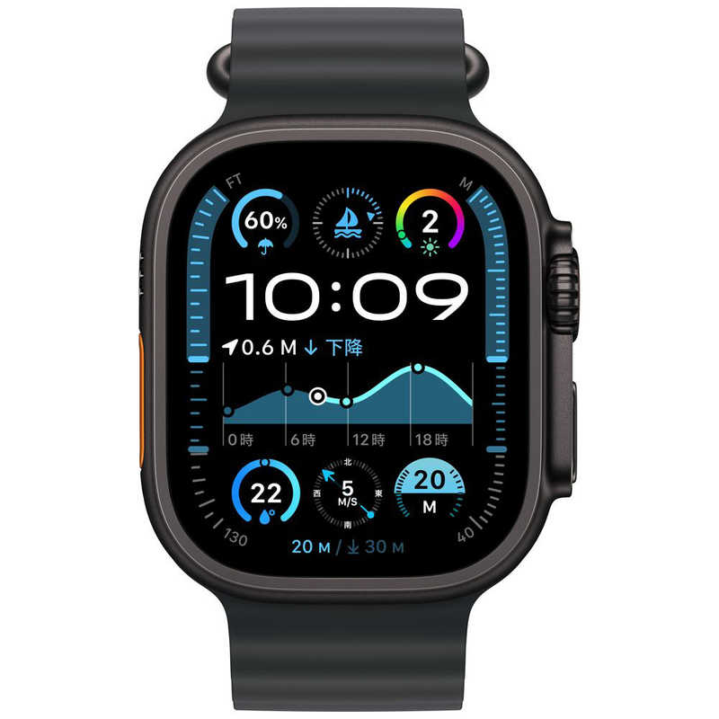 アップル アップル Apple Watch Ultra 2(GPS ＋ Cellularモデル)- 49mmブラックチタニウムケースとブラックオーシャンバンド MX4P3JA MX4P3JA