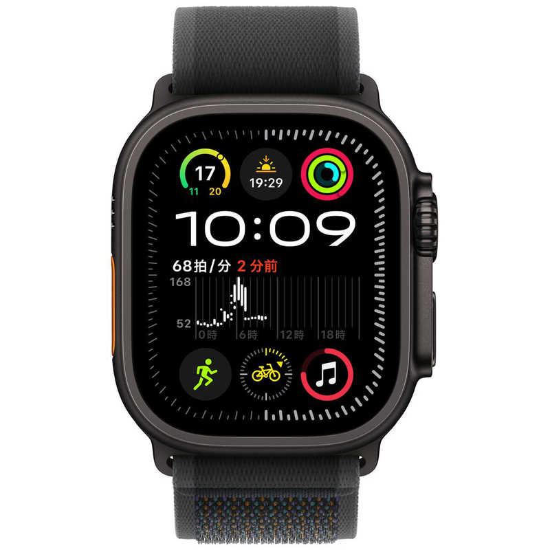 アップル アップル Apple Watch Ultra 2(GPS ＋ Cellularモデル)- 49mmブラックチタニウムケースとブラックトレイルループ - M/L MX4V3JA MX4V3JA