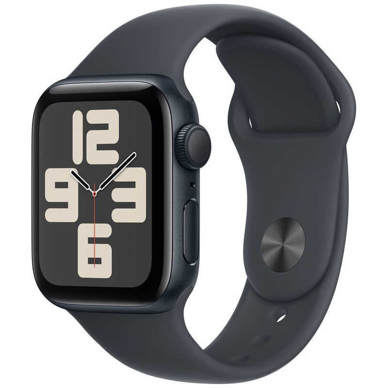 アップル アップル Apple Watch SE(GPSモデル)- 40mmミッドナイトアルミニウムケースとミッドナイトスポーツバンド - S/M MXE73JA MXE73JA