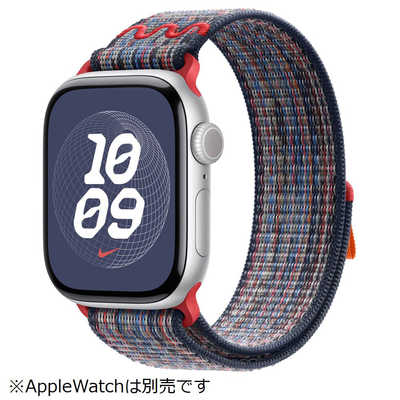 アップル 40mmケース用ブルー/レッドNikeスポーツループ MC1J4FEA の 