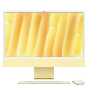 アップル (カスタマイズモデル)iMac M4 (10コアCPU/10コアGPU)イエロー ［23.5型 /Apple M4 /メモリ：16GB /SSD：256GB /2024年10月モデル］ イエロー CTOIMAC20