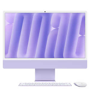アップル (カスタマイズモデル)iMac M4 (10コアCPU/10コアGPU)Nano-texture ［23.5型 /Apple M4 /メモリ：16GB /SSD：512GB］ パープル CTOIMAC202411PL