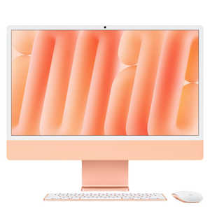 アップル (カスタマイズモデル)iMac M4 (10コアCPU/10コアGPU)Nano-texture ［23.5型 /Apple M4 /メモリ：16GB /SSD：256GB］ オレンジ CTOIMAC202411OR