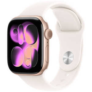 アップル Apple Watch Series 11(GPSモデル)- 42mmローズゴールドアルミニウムケースとライトブラッシュスポーツバンド - M/L MEU44J/A アップル Apple Watch Series 11(GPSモデル)- 42mmローズゴールドアルミニウムケースとライトブラッシュスポーツバンド - M/L MEU44J/A