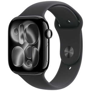 アップル Apple Watch Series 11(GPSモデル)- 46mmジェットブラックアルミニウムケースとブラックスポーツバンド - M/L MEUX4J/A アップル Apple Watch Series 11(GPSモデル)- 46mmジェットブラックアルミニウムケースとブラックスポーツバンド - M/L MEUX4J/A