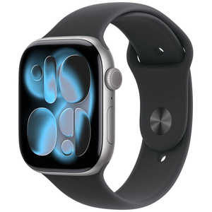 アップル Apple Watch Series 11(GPSモデル)- 46mmスペースグレイアルミニウムケースとブラックスポーツバンド - S/M MEV04J/A アップル Apple Watch Series 11(GPSモデル)- 46mmスペースグレイアルミニウムケースとブラックスポーツバンド - S/M MEV04J/A