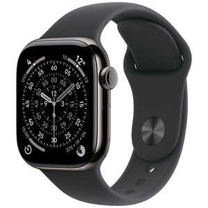 アップル Apple Watch Series 11(GPS + Cellularモデル)- 42mmスレートチタニウムケースとブラックスポーツバンド - S/M MF8R4J/A アップル Apple Watch Series 11(GPS + Cellularモデル)- 42mmスレートチタニウムケースとブラックスポーツバンド - S/M MF8R4J/A