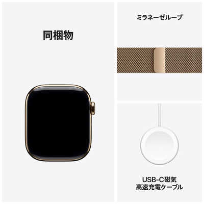 早い方勝❣️アップル Apple Watch11 42mm チタニウム ゴールドミラ試着のみ❣️定価以下 Apple Watch Series 11 (GPS + Cellularモ‍デ‍ル) - 42mmゴールド