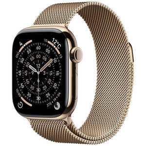 アップル Apple Watch Series 11(GPS + Cellularモデル)- 42mmゴールドチタニウムケースとゴールドミラネーゼループ MF8Y4J/A アップル Apple Watch Series 11(GPS + Cellularモデル)- 42mmゴールドチタニウムケースとゴールドミラネーゼループ MF8Y4J/A