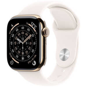 アップル Apple Watch Series 11(GPS + Cellularモデル)- 46mmゴールドチタニウムケースとライトブラッシュスポーツバンド - S/M MFD54J/A アップル Apple Watch Series 11(GPS + Cellularモデル)- 46mmゴールドチタニウムケースとライトブラッシュスポーツバンド - S/M MFD54J/A