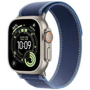 アップル Apple Watch Ultra 3(GPS + Cellularモデル)- 49mmナチュラルチタニウムケースとブルー/ブライトブルートレイルループ - M/L MEWU4J/A アップル Apple Watch Ultra 3(GPS + Cellularモデル)- 49mmナチュラルチタニウムケースとブルー/ブライトブルートレイルループ - M/L MEWU4J/A