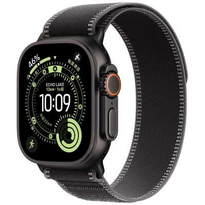 【新品・箱なし】49mm S/Mトレイルループ・ブラック（ブラックチタニウム）③ Amazon.co.jp: Apple Watch Band - 49mmケース用ブラック