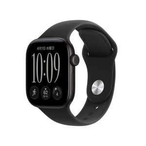アップル Apple Watch Series 12(GPSモデル) 42mmブラックアルミニウムケースとブラックスポーツバンド  S/M MJEA4X/A