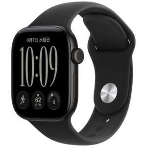 アップル Apple Watch Series 12(GPSモデル) 42mmブラックアルミニウムケースとブラックスポーツバンド  M/L MJEC4X/A