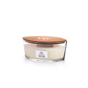 WOODWICK アロマキャンドル ハースウィックL ホワイトティー＆ジャスミン Hearth Wick L