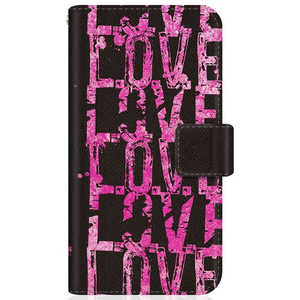 CASEMARKET SHARP AQUOS SH-M01 スリム手帳型ケース LOVE. LOVE. LOVE. The Pink スリム ダイアリー SH-M01-BCM2S2235-78