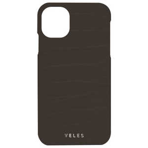 グルマンディーズ VELES iPhone 12 Pro Max 6.7インチ対応PUレザーシェルケース(クロコダイル) ブラック VLS-63BK