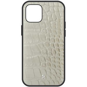 グルマンディーズ IIIfit Leather iPhone 13 mini　5.4インチ PUケース　クロコアイボリー IFT-97CIV クロコアイボリー