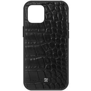グルマンディーズ IIIfit Leather iPhone2021 6.1inch 3眼 PUケース クロコブラック クロコブラック IFT99CBK