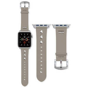 グルマンディーズ Apple Watch 45/44/42mm 対応 レザーバンド ピーナッツ スヌーピー  SNG681A