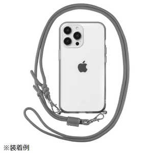 グルマンディーズ iPhone 14 Pro 3眼 IIII fit Loop ケース スモーク IFT134SK