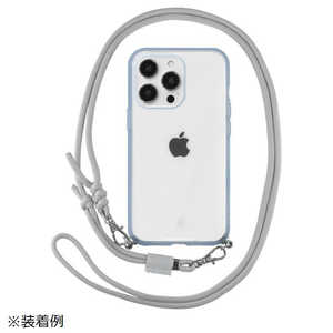 グルマンディーズ iPhone 14 Pro 3眼 IIII fit Loop ケース ライトブルー IFT134LBL