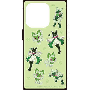 グルマンディーズ ポケットモンスター iPhone 15Pro スクエアガラスケース グリーン POKE-895A グルマンディーズ ポケットモンスター iPhone 15Pro スクエアガラスケース グリーン POKE-895A