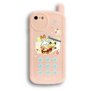 グルマンディーズ iPhone SE(第3/2世代)/8/7レトロガラケー風ケース ポケピース ピンク POKE-900B