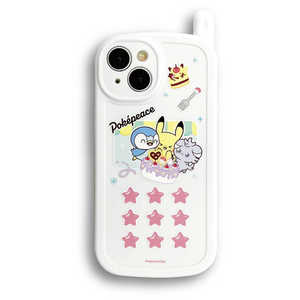 グルマンディーズ iPhone 15/14レトロガラケー風ケース ポケットモンスター ポケピース ホワイト POKE-901A