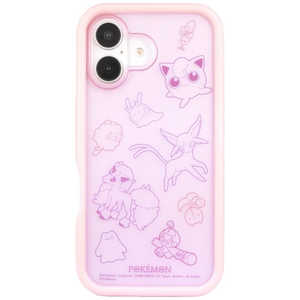 グルマンディーズ iPhone 16(6.1インチ)プランプフレームケース ポケモン ピンク POKE-938PK グルマンディーズ iPhone 16(6.1インチ)プランプフレームケース ポケモン ピンク POKE-938PK