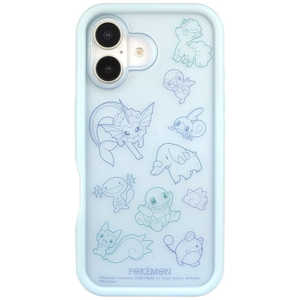 グルマンディーズ iPhone 16(6.1インチ)プランプフレームケース ポケモン ライトブルー POKE-938LBL グルマンディーズ iPhone 16(6.1インチ)プランプフレームケース ポケモン ライトブルー POKE-938LBL