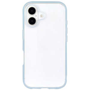 グルマンディーズ iPhone 16(6.1インチ)IIIIfitClearケース ライトブルー IFT-173LBL