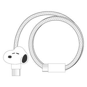 グルマンディーズ ピーナッツ PD60W USB2.0 Type-Cマスコットマグネットケーブル スヌーピー SNGG-203A