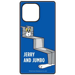 グルマンディーズ トムとジェリー (FUNNY ART series) iPhone 13 Proスクエアガラスケース ブルー TMJ-139BL