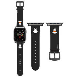 グルマンディーズ Apple Watch 45/44/42mm 対応 レザーバンド ミッフィー おばけごっこ  MF308BK