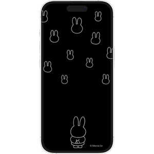 グルマンディーズ iPhone 14Pro ミッフィー ガラススクリーンプロテクター シルエット MF392C グルマンディーズ iPhone 14Pro ミッフィー ガラススクリーンプロテクター シルエット MF392C