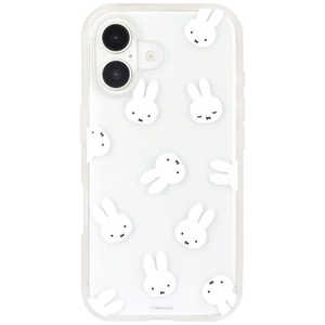 グルマンディーズ iPhone 16(6.1インチ)IIIIfitClearケース ミッフィー フェイス総柄 MF-537A グルマンディーズ iPhone 16(6.1インチ)IIIIfitClearケース ミッフィー フェイス総柄 MF-537A