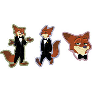 グルマンディーズ ディズニーキャラクター モバイルステッカー タキシードニック DNG-342TNC